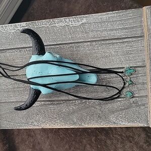 3 Piece Western Necklaces Cross Skull Diamond Shapes